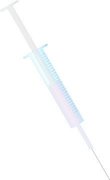 Elegant Medical Syringe in Soft Hues PNG
