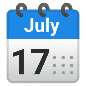 July Calendar Day Reminder PNG