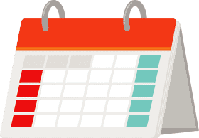 Colorful Monthly Planner Calendar Design PNG