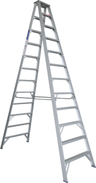 Sturdy Aluminum Ladder for Versatile Access PNG