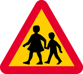 Child Safety Crossing Sign PNG