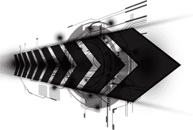 Futuristic Geometric Digital Banner Design PNG