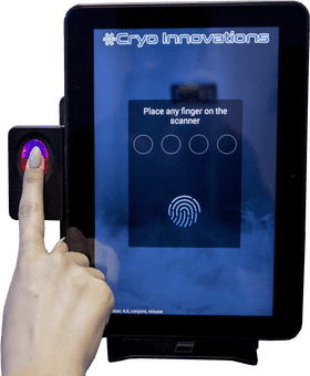 Tablet Scanner for Fingerprint Authentication PNG