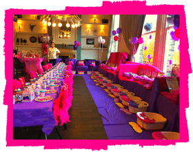 Vibrant Party Flag Celebration Setup PNG