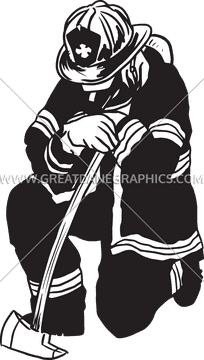 Brave Firefighter Resting After the Rescue PNG