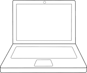 Minimalistic Laptop Design Illustration PNG