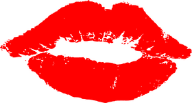 Luscious Red Lip Kiss Mark PNG