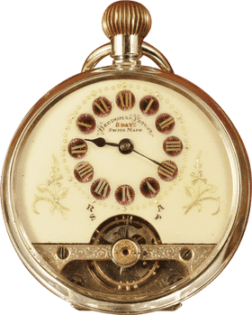 Elegant Vintage Pocket Watch with Intricate Design PNG