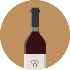 Elegantly Styled Wine Bottle Design PNG