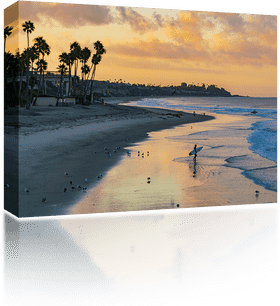 Serene Sunrise Over the Beach PNG