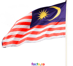 Malaysian Party Flag with Crescent and Stars PNG