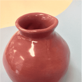 Elegant Pink Ceramic Vase PNG