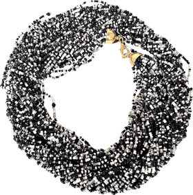 Shimmering River Beads of Elegance PNG