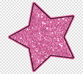 Sparkling Pink Glitter Star Delight PNG