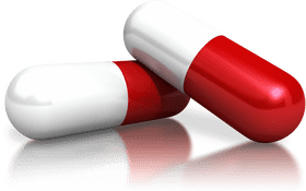 Dynamic Red and White Pill Duo PNG