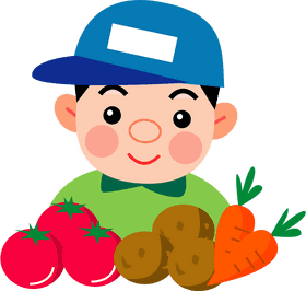 Colorful Vegetable Garden Harvest Celebration PNG