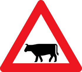 Caution Animals Crossing Ahead PNG