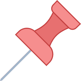 Colorful Pin for Creative Organization PNG