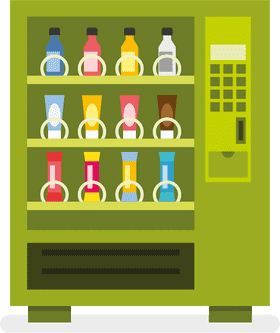 Colorful Beverage Vending Machine Delight PNG