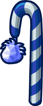 Frosted Fantasy Walking Cane for Winter Adventures PNG