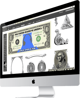 Creative Money Design and Dollar Bill Art PNG
