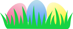 Easter Egg Hunt in Vibrant Grass PNG