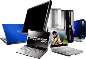 Diverse Dell Laptop Collection Showcase PNG