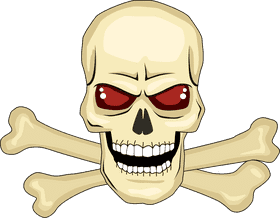 Bone Chilling Skull and Crossbones PNG