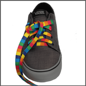 Colorful Laces on a Casual Shoe PNG