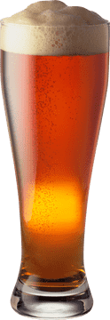 Golden Amber Beer Glass Delight PNG