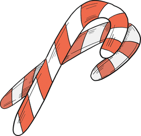 Whimsical Candy Cane Delight Design PNG