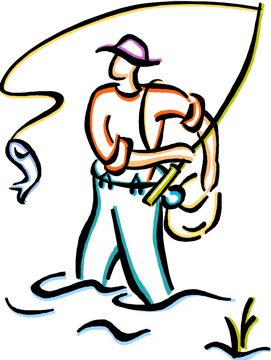 Dynamic Fishing Adventure in Tranquil Waters PNG