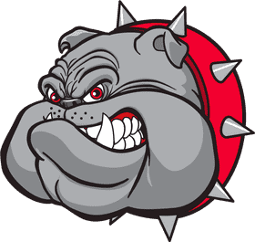 Bulldog School Spirit Emblem PNG