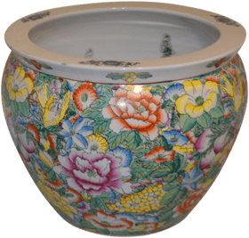 Colorful Floral Decor Cookware Pot PNG