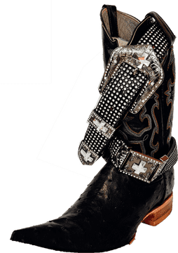 Stylish Leather Wallet for Cowboy Boot Enthusiasts PNG