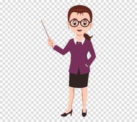Knowledgeable Teacher with a Pointer PNG