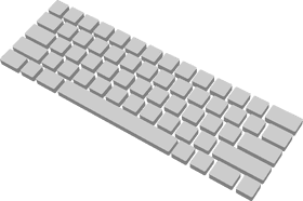 Modern Computer Part Sleek Keyboard Design PNG
