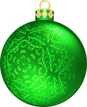 Green Card Christmas Ornament Delight PNG
