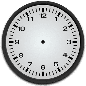 Simple Minimalist Clock Design PNG