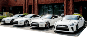 Stunning Lineup of White Sport Cars PNG