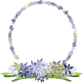 Circle of Beauty Iris Flower Garden PNG