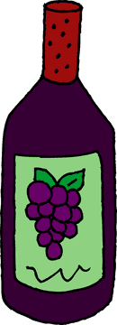 Vibrant Grape Wine Bottle Design PNG