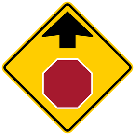 Yield Ahead Warning Sign for Drivers PNG