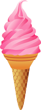 Delightful Pink Swirl Ice Cream Cone PNG