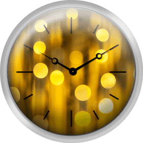 Golden Glow Clock of Time PNG