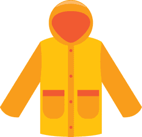 Bright Yellow Raincoat for Stormy Days PNG