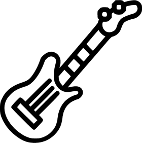 Artistic Guitar Design and Style PNG