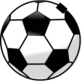 Classic Black and White Soccer Ball PNG