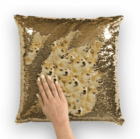 Shimmering Doge Pillow Cushion Delight PNG