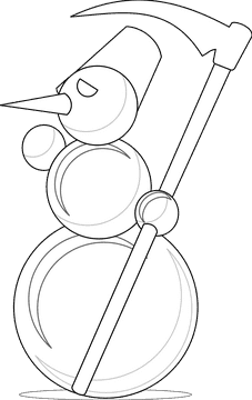 Emo Snowman of Melancholy PNG